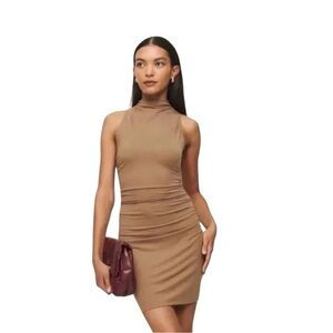 Reformation Jana Knit Dress Nutty Brown XS NWT